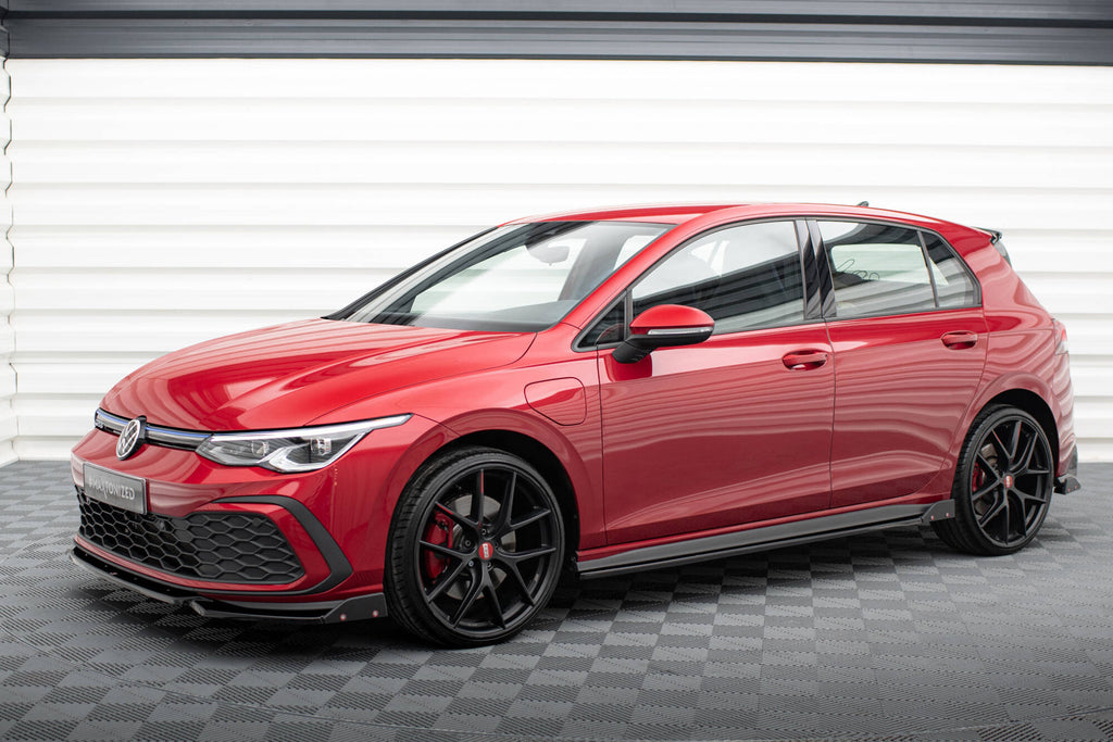 Maxton Design Street+ Seitenschweller Leisten V.2 passend für + Flaps passend für VW Golf GTI / GTE / GTI Clubsport / GTD / R-Line Mk8