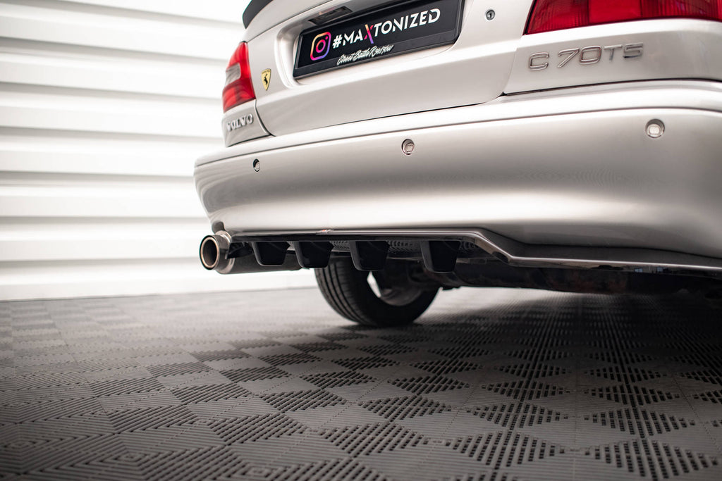 Maxton Design Street+ Mittlerer Diffusor RACE passend für Volvo C70 Mk1 schwarz Hochglanz