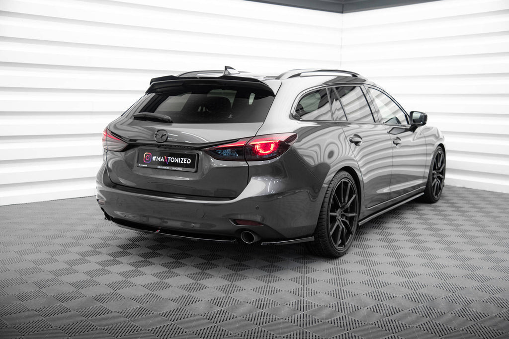 Maxton Design Heckansatz Mazda 6 Kombi Mk3 Facelift schwarz Hochglanz für Mazda 6 Mk3 Facelift 2