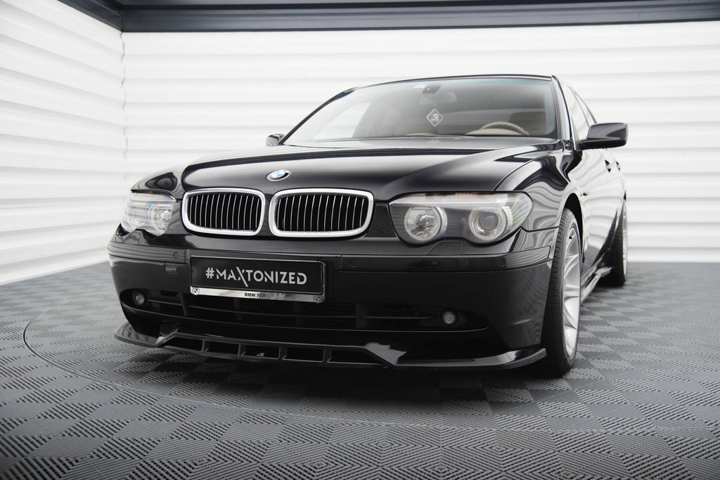 Maxton Design Street+ Spoilerlippe Front Ansatz passend für BMW 7 E65 schwarz Hochglanz