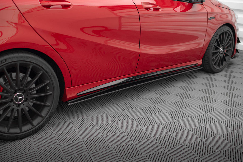 Maxton Design Street Pro Street+ Seitenschweller Leisten passend für Mercedes-Benz A 45 AMG W176 Facelift
