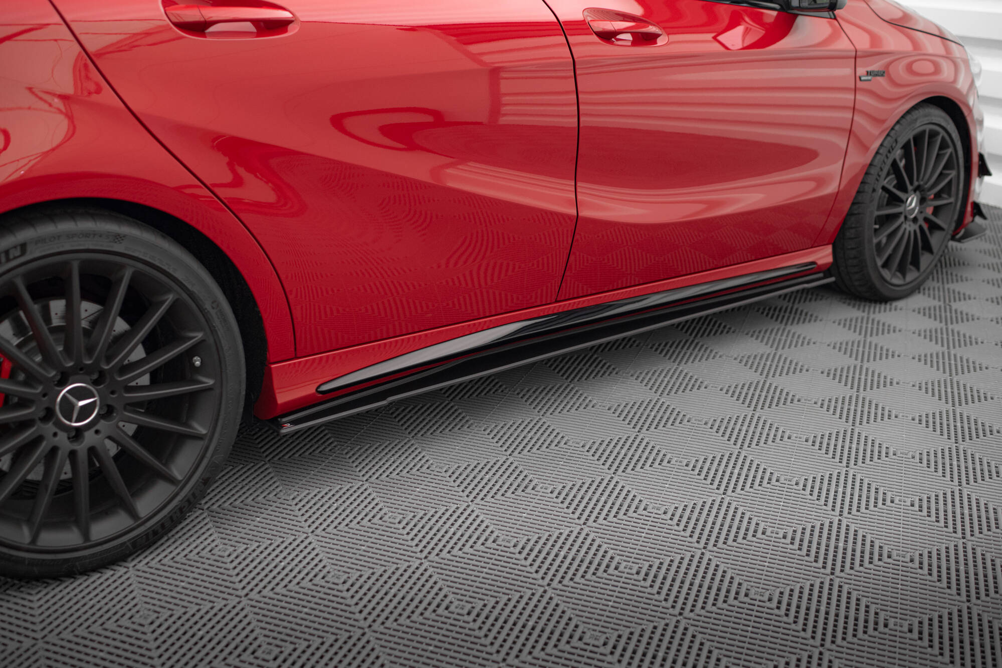 Maxton Design Street Pro Street+ Seitenschweller Leisten passend für Mercedes-Benz A 45 AMG W176 Facelift