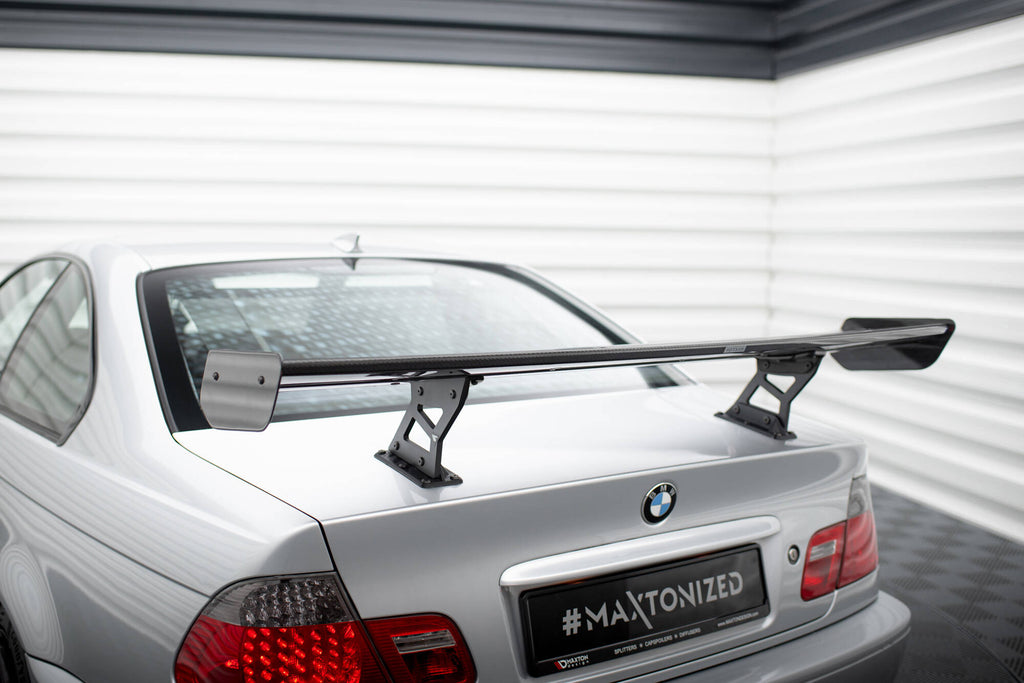 Maxton Design Carbon Spoiler With Internal Brackets Uprights BMW 3er Coupe E46 für BMW 3er E46