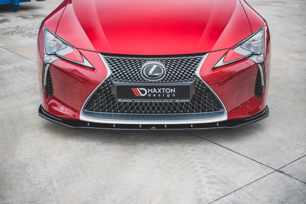 Maxton Design Street+ Spoilerlippe Front Ansatz V.1 passend für Lexus LC 500 schwarz Hochglanz