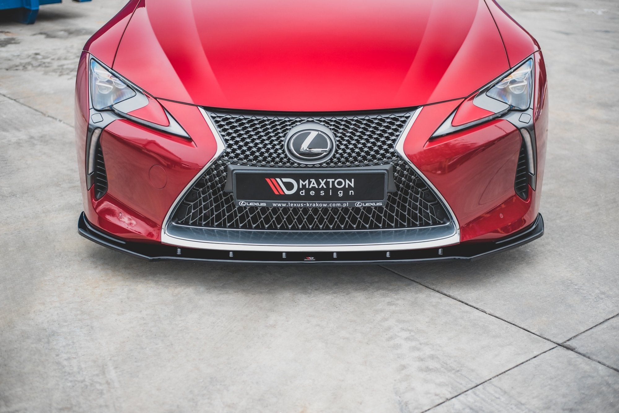 Maxton Design Street+ Spoilerlippe Front Ansatz V.1 passend für Lexus LC 500 schwarz Hochglanz