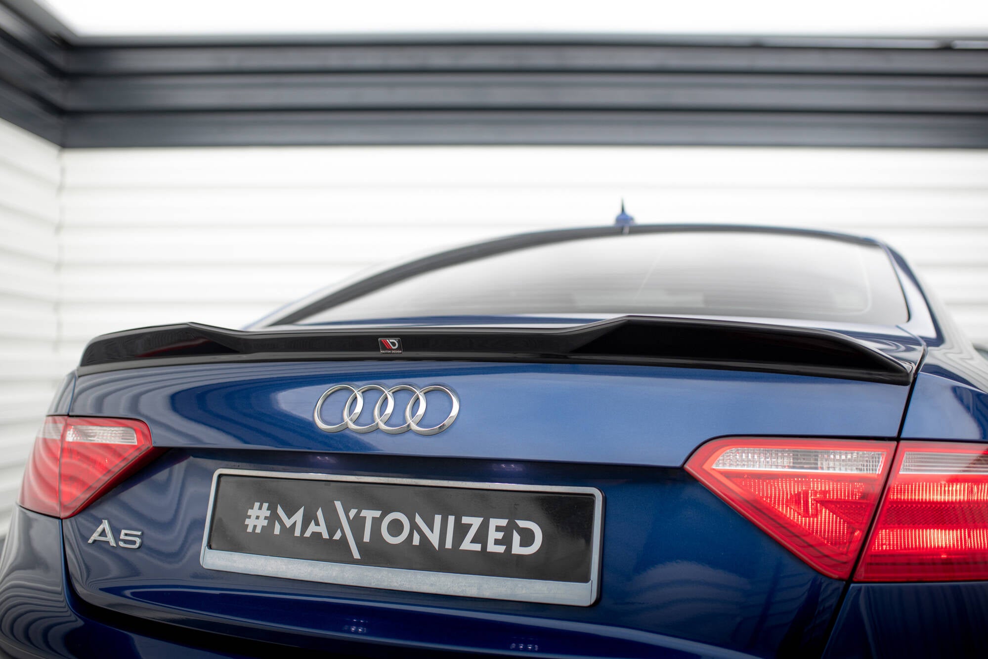 Maxton Design Spoiler CAP 3D passend für Audi A5 Coupe 8T schwarz Hochglanz