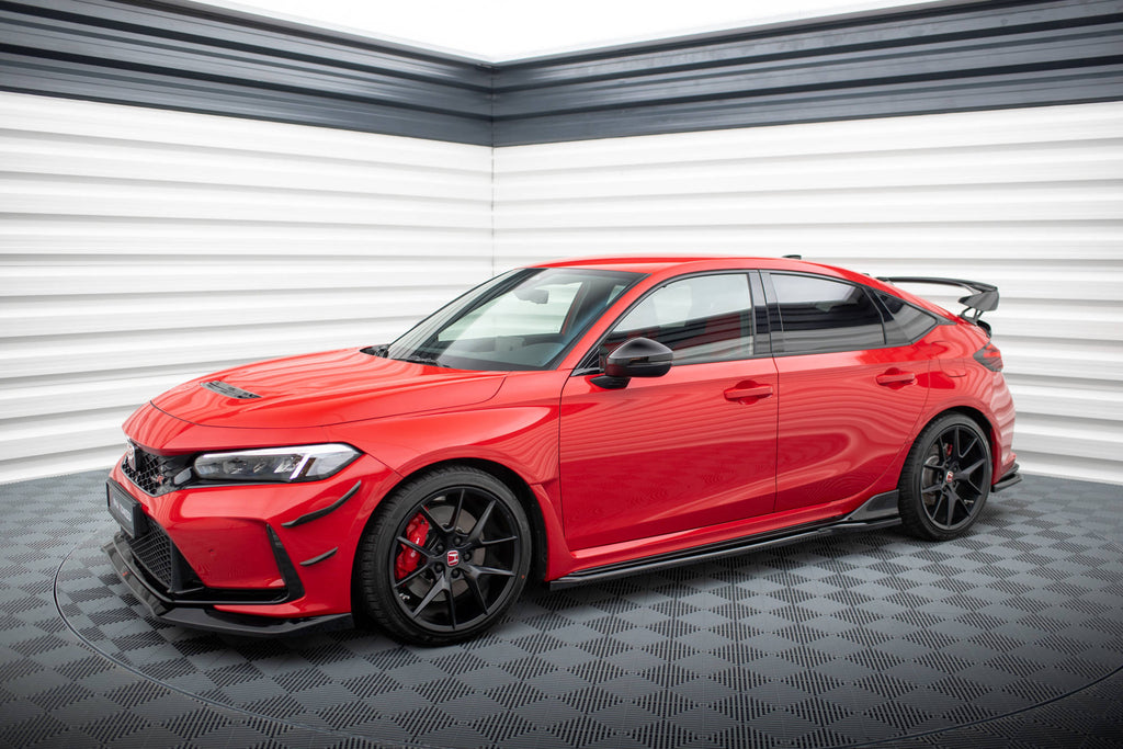Maxton Design Street+ Seitenschweller Leisten passend für V.1 passend für Honda Civic Type-R Mk 11 schwarz Hochglanz