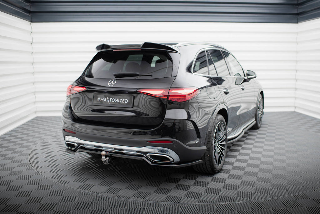 Maxton Design Street+ Mittlerer Diffusor RACE passend für Mercedes-Benz GLC AMG-Line X254 schwarz Hochglanz