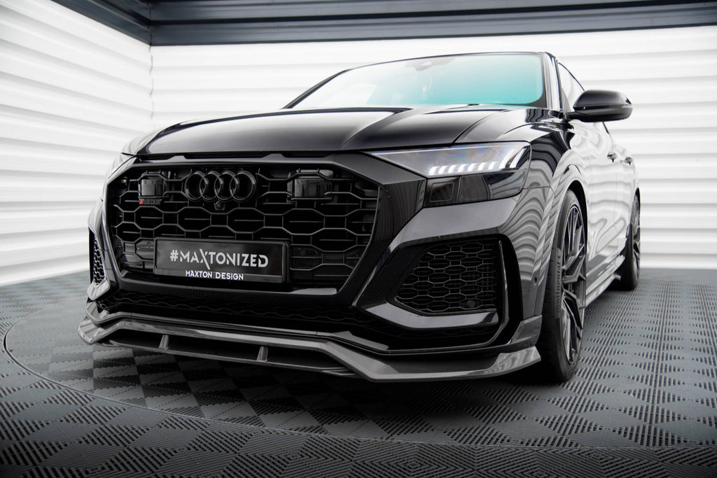 Maxton Design Prepreg Carbon Fiber Street+ Spoilerlippe Front Ansatz passend für Audi RSQ8 Mk1