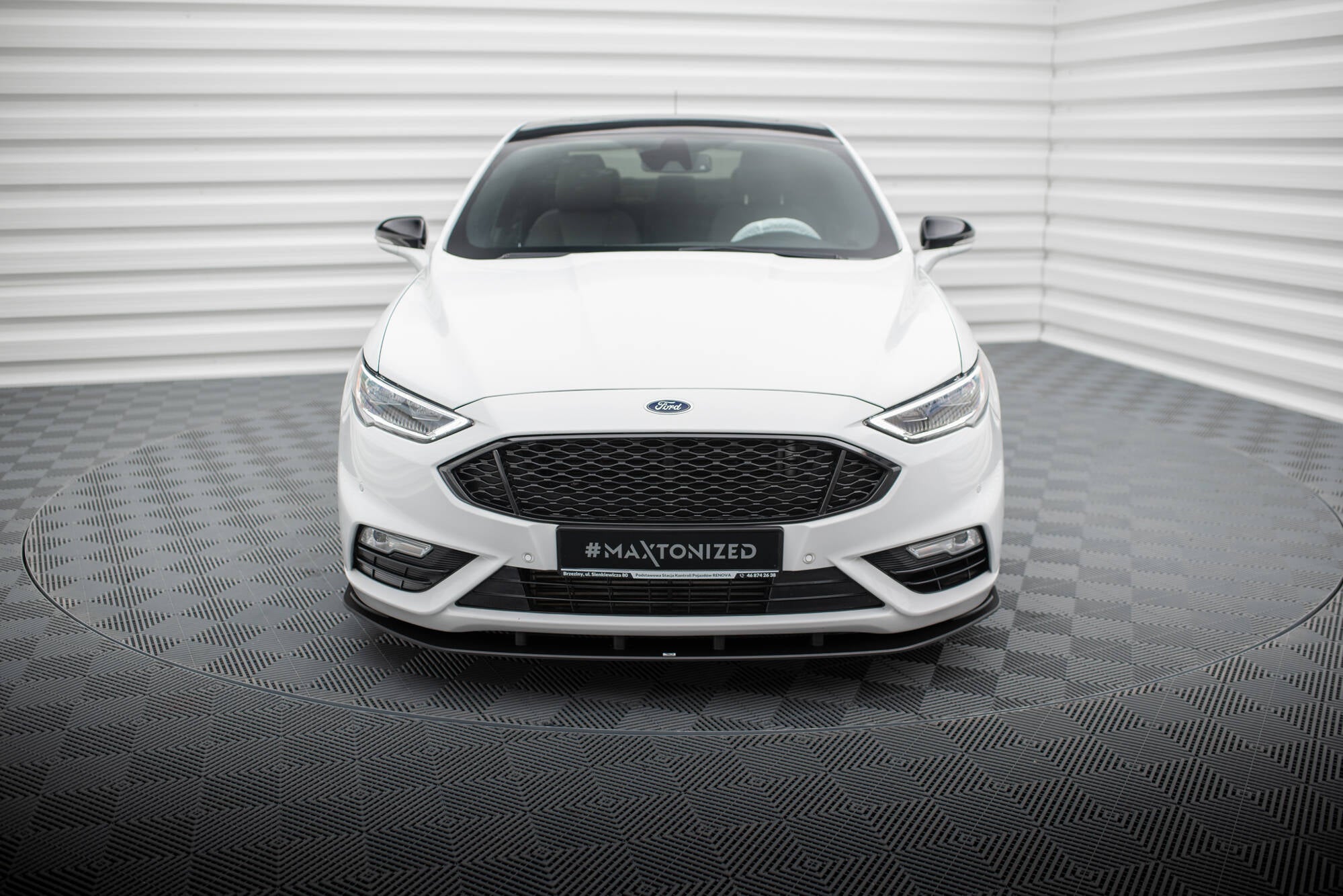 Maxton Design Street Pro Street+ Spoilerlippe Front Ansatz passend für Ford Mondeo Sport Mk5 Facelift / Fusion Sport Mk2 Facelift