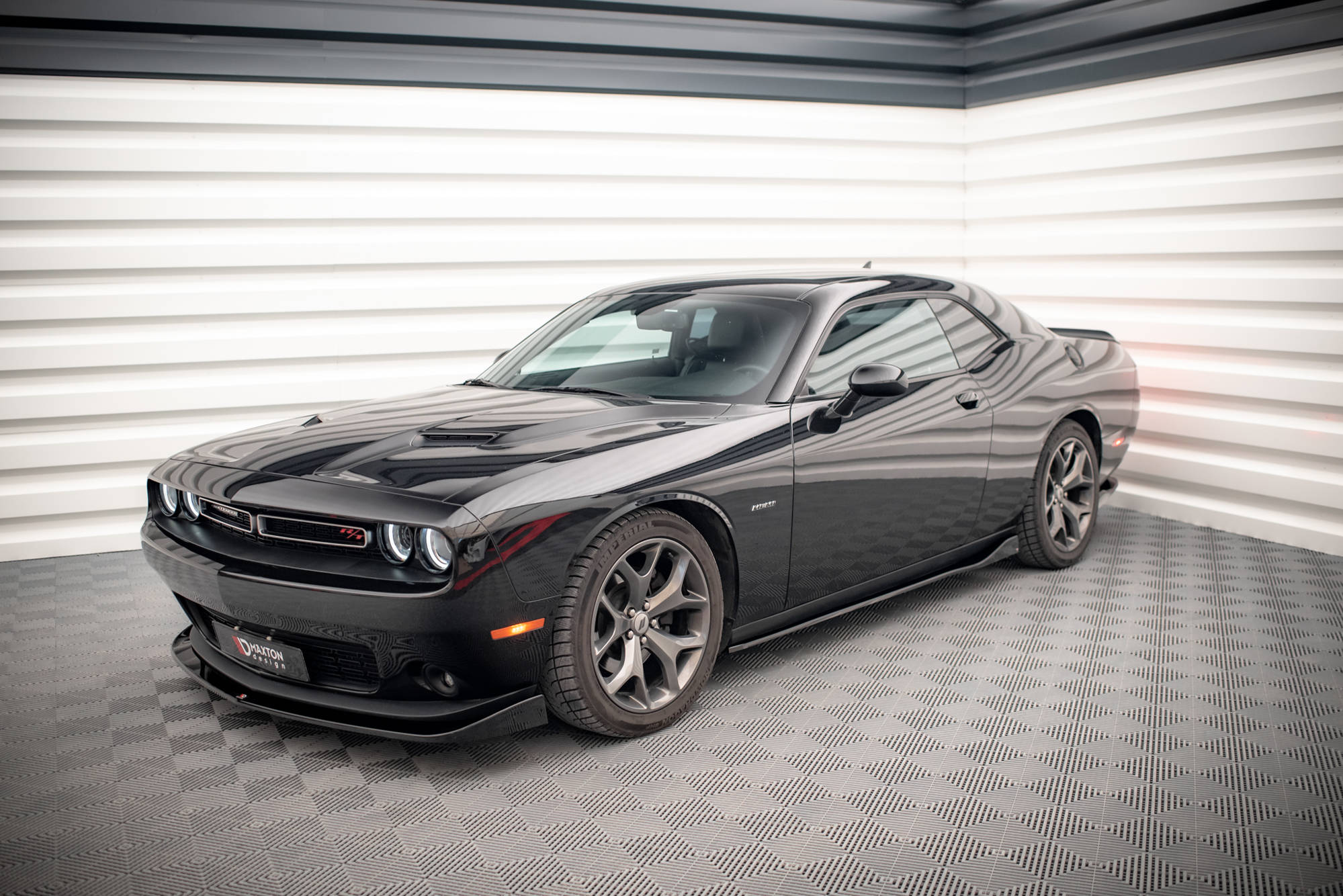 Maxton Design Street+ Seitenschweller Leisten passend für Dodge Challenger GT Mk3 Facelift schwarz Hochglanz