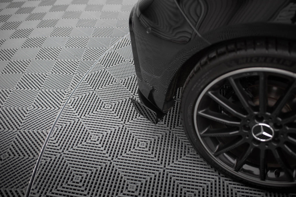 Maxton Design Hintere Seiten Flaps passend für Mercedes-Benz A AMG-Line W176 Facelift schwarz Hochglanz