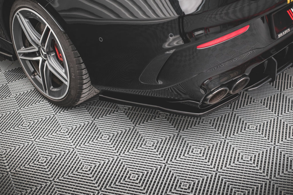 Maxton Design Heck Ansatz Flaps Diffusor passend für Mercedes-AMG CLA 35 Aero / 45 Aero C118 schwarz Hochglanz