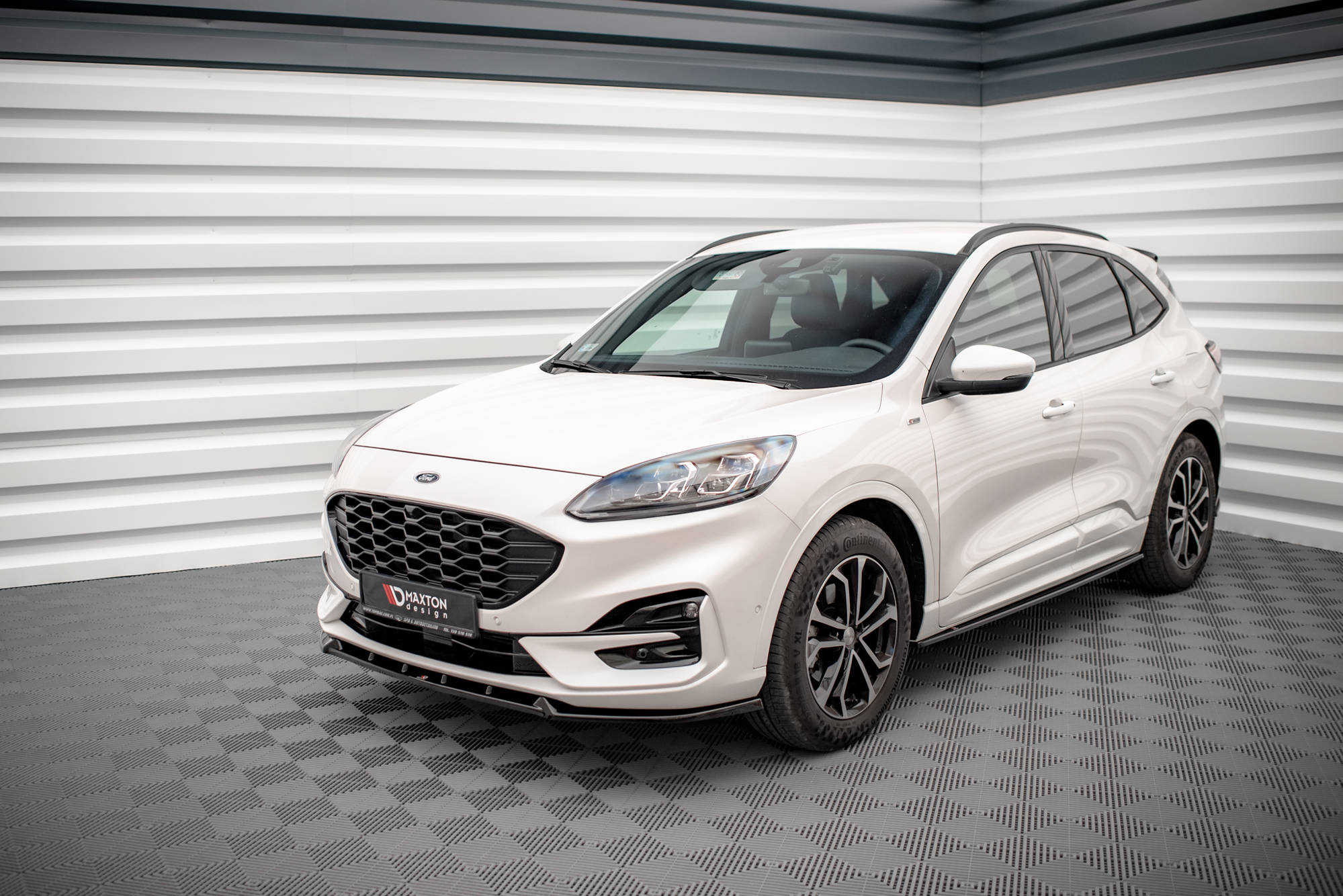 Maxton Design Street+ Seitenschweller Leisten passend für Ford Kuga ST-Line Mk3 schwarz Hochglanz