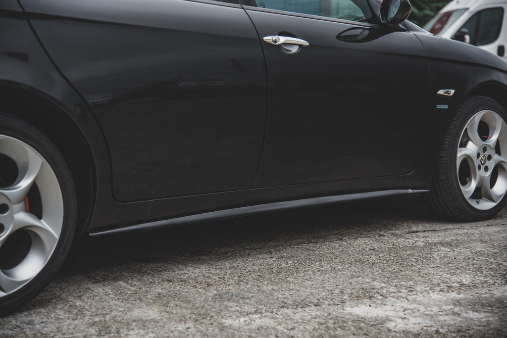 Maxton Design Street+ Seitenschweller Leisten passend für Alfa Romeo 156 Facelift schwarz Hochglanz