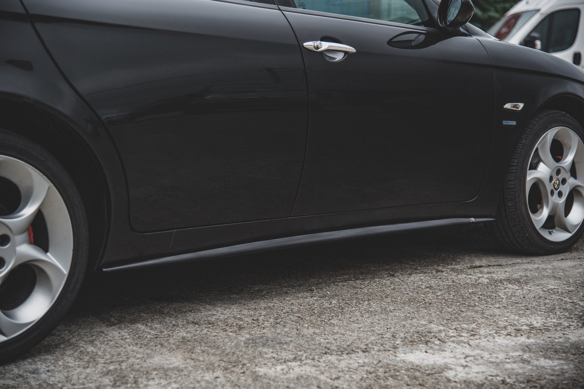 Maxton Design Street+ Seitenschweller Leisten passend für Alfa Romeo 156 Facelift schwarz Hochglanz
