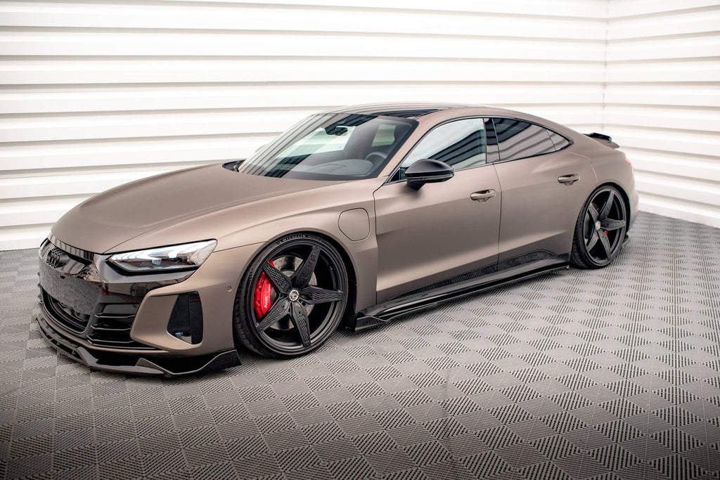 Maxton Design Street+ Seitenschweller Leisten V.2 passend für Audi e-Tron GT / RS GT Mk1 schwarz Hochglanz
