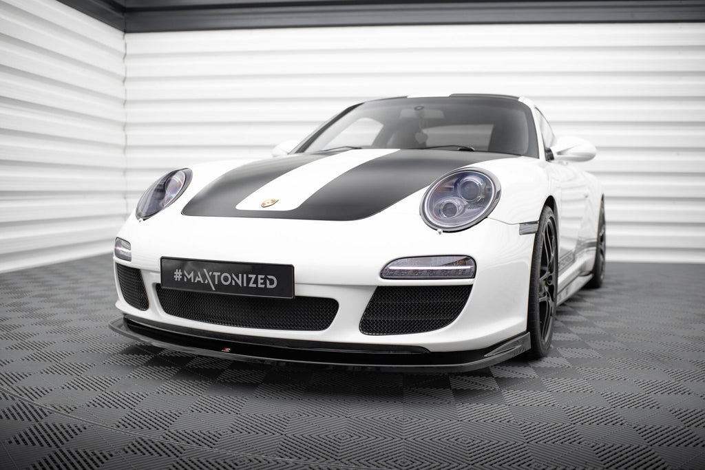 Maxton Design Street+ Spoilerlippe Front Ansatz V.2 passend für Porsche 911 Carrera 997 Facelift schwarz Hochglanz
