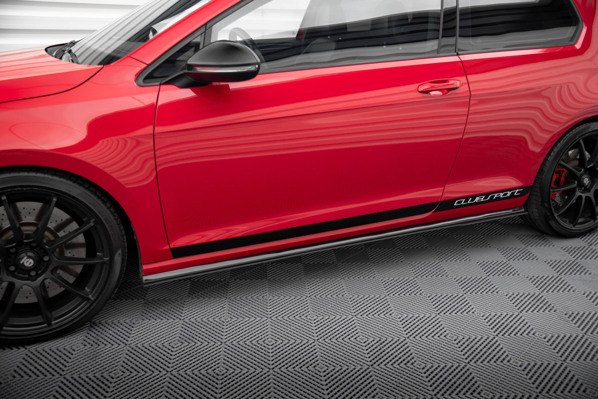 Maxton Design Racing Seitenschweller Ansatz VW GOLF 7 GTI CLUBSPORT für Volkswagen Golf Mk7
