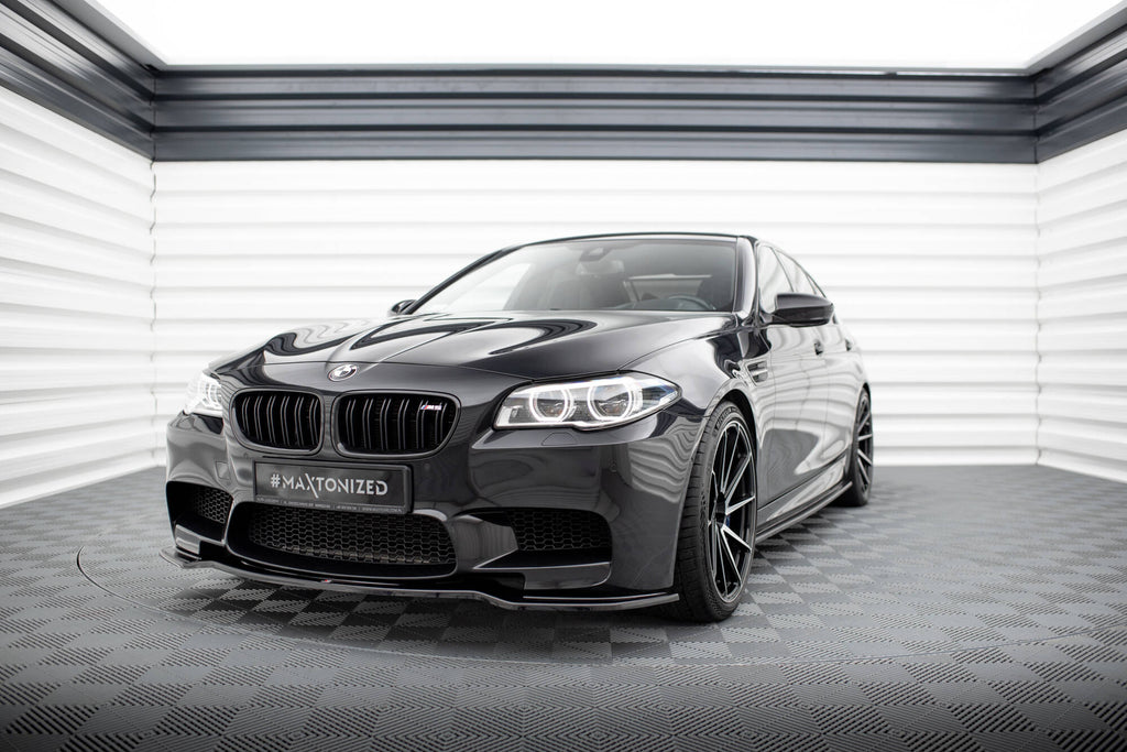 Maxton Design Street+ Spoilerlippe Front Ansatz passend für BMW M5 F10/ F11 schwarz Hochglanz
