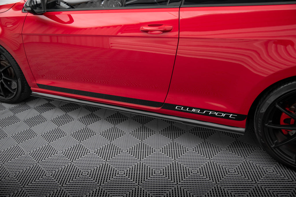 Maxton Design Racing Seitenschweller Ansatz VW GOLF 7 GTI CLUBSPORT für Volkswagen Golf Mk7