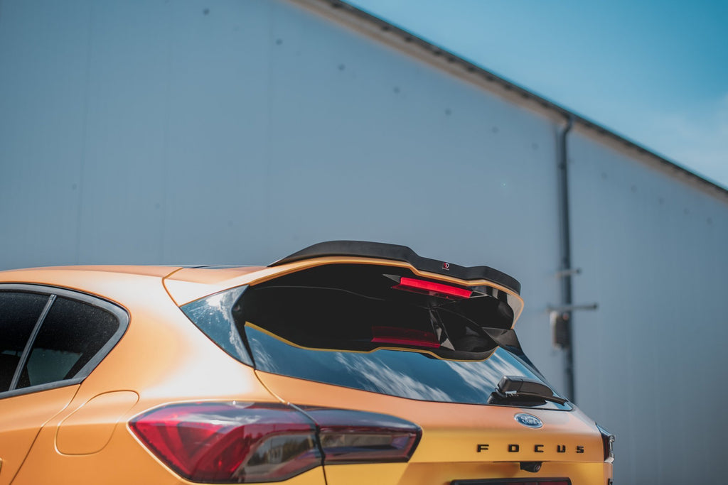 Maxton Design Spoiler CAP V.1 passend für Ford Focus Hatchback ST Mk4 schwarz Hochglanz