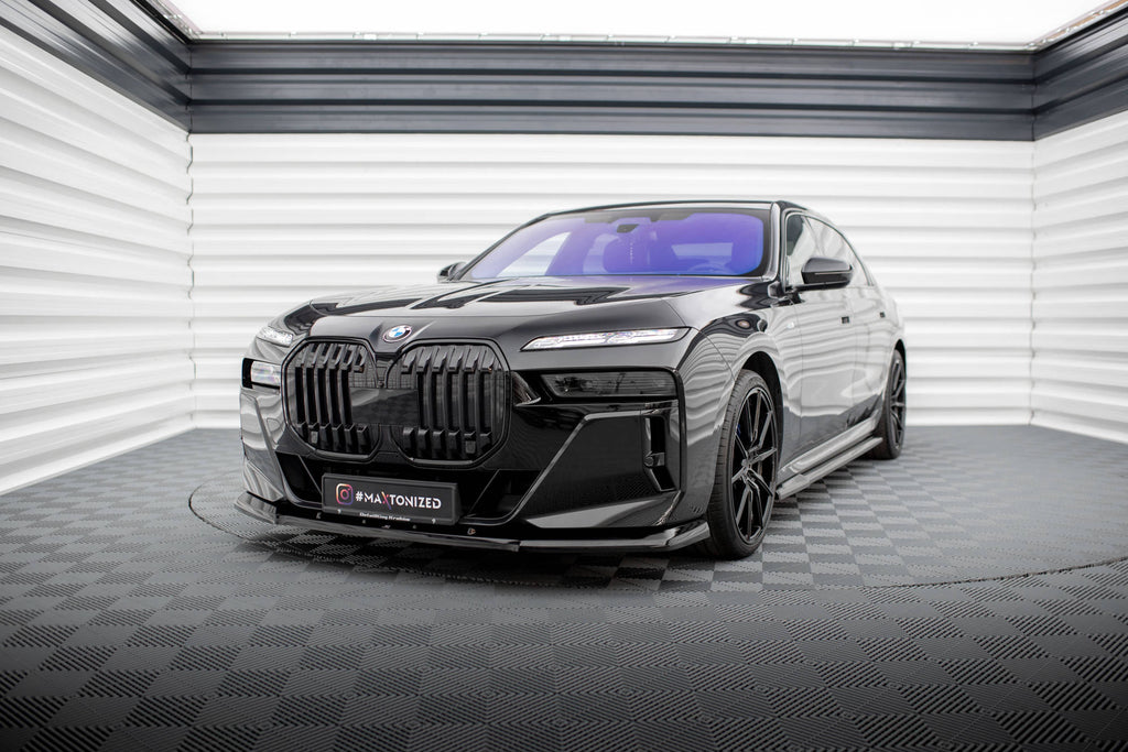 Maxton Design Street+ Spoilerlippe Front Ansatz V.1 passend für BMW 7 M-Paket / M760e / i7 M-Paket G70 schwarz Hochglanz