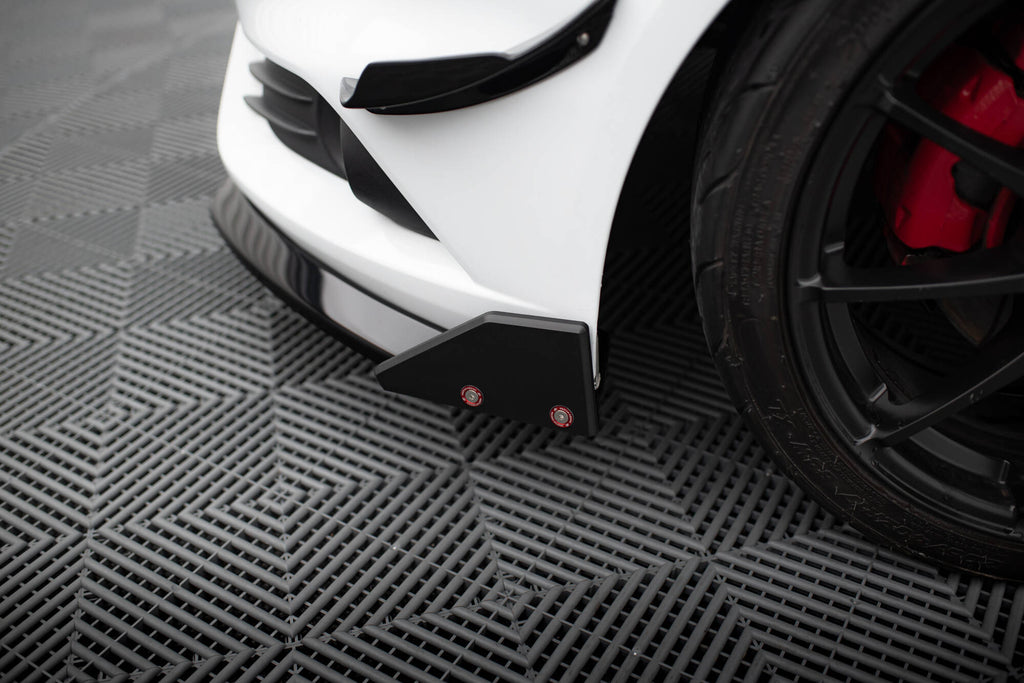 Maxton Design Street+ Spoilerlippe Front Ansatz V.6 + Flaps passend für Ford Fiesta ST Mk7 Facelift