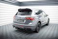 Maxton Design Street+ Mittlerer Diffusor RACE passend für VW Tiguan Allspace R-Line Mk2 Facelift schwarz Hochglanz
