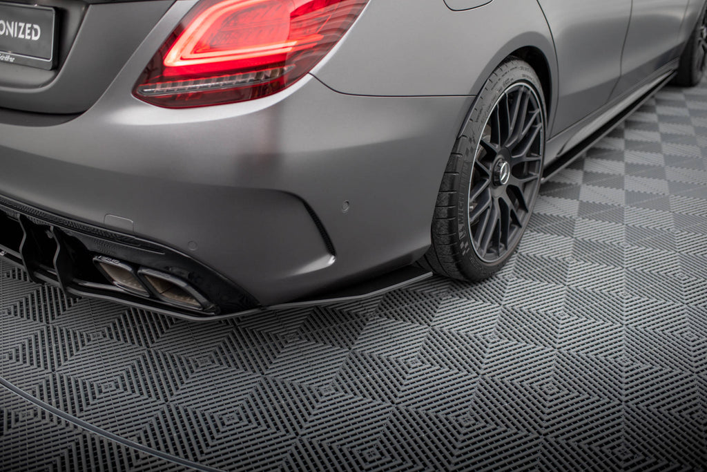 Maxton Design Street Pro Heck Ansatz Flaps Diffusor passend für Mercedes-AMG C63 Limousine / Kombi W205 Facelift