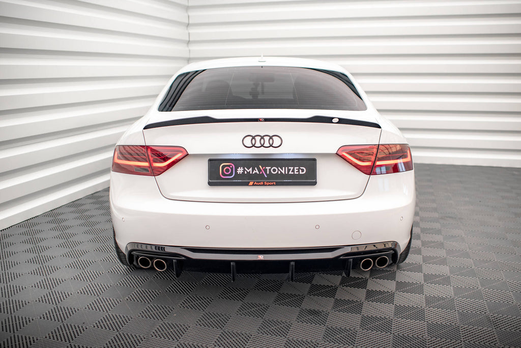 Maxton Design Diffusor Heck Ansatz passend für Audi A5 Sportback 8T Facelift (Doppelauspuff li. re.)