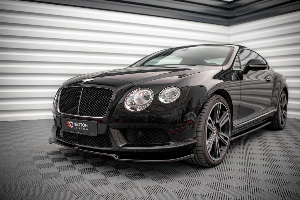 Maxton Design Street+ Spoilerlippe Front Ansatz V.1 passend für Bentley Continental GT V8 S Mk2 schwarz Hochglanz