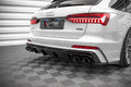 Maxton Design Diffusor Heck Ansatz + Endrohre passend für Audi A6 S-Line / S6 C8 / C8 Facelift