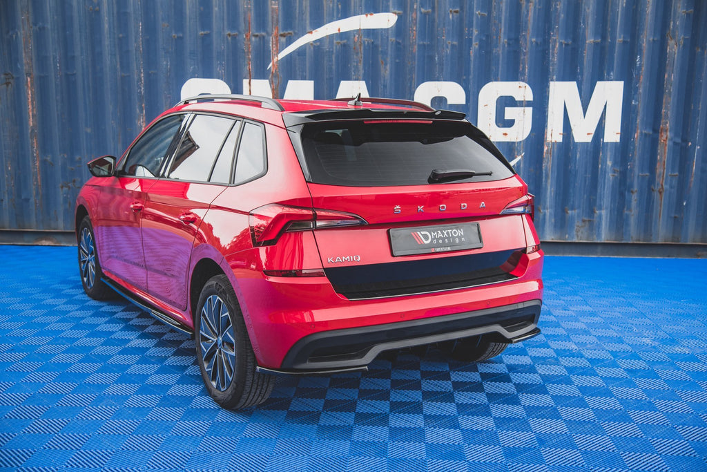 Maxton Design Diffusor Heck Ansatz passend für Skoda Kamiq Mk1 schwarz Hochglanz