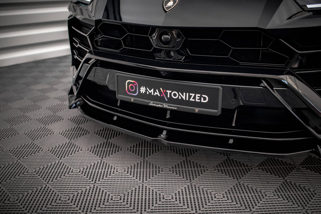 Maxton Design Street+ Spoilerlippe Front Ansatz V.1 passend für Lamborghini Urus Mk1 schwarz Hochglanz
