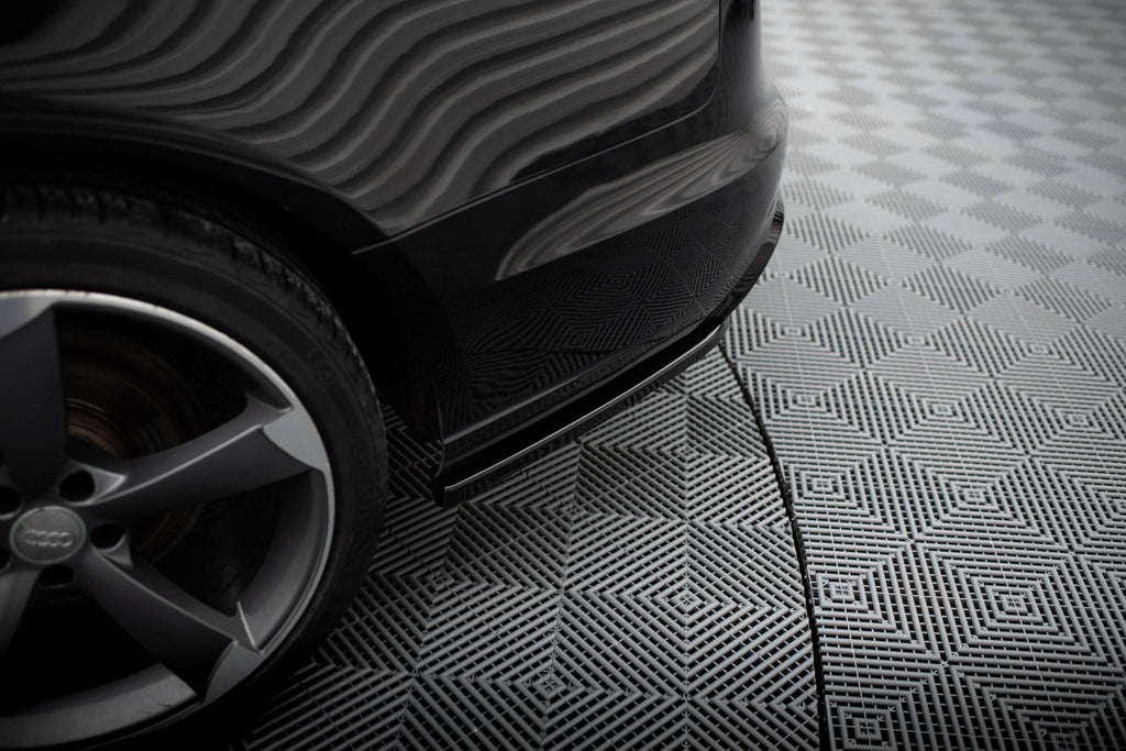 Maxton Design Heck Ansatz Flaps Diffusor V.3 passend für Audi A6 Avant / Limousine C7 schwarz Hochglanz
