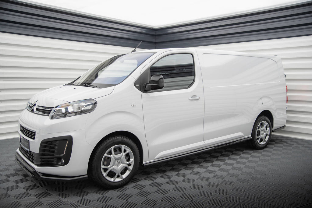 Maxton Design Street+ Seitenschweller Leisten passend für Peugeot Expert l2 /l3 Mk3 schwarz Hochglanz