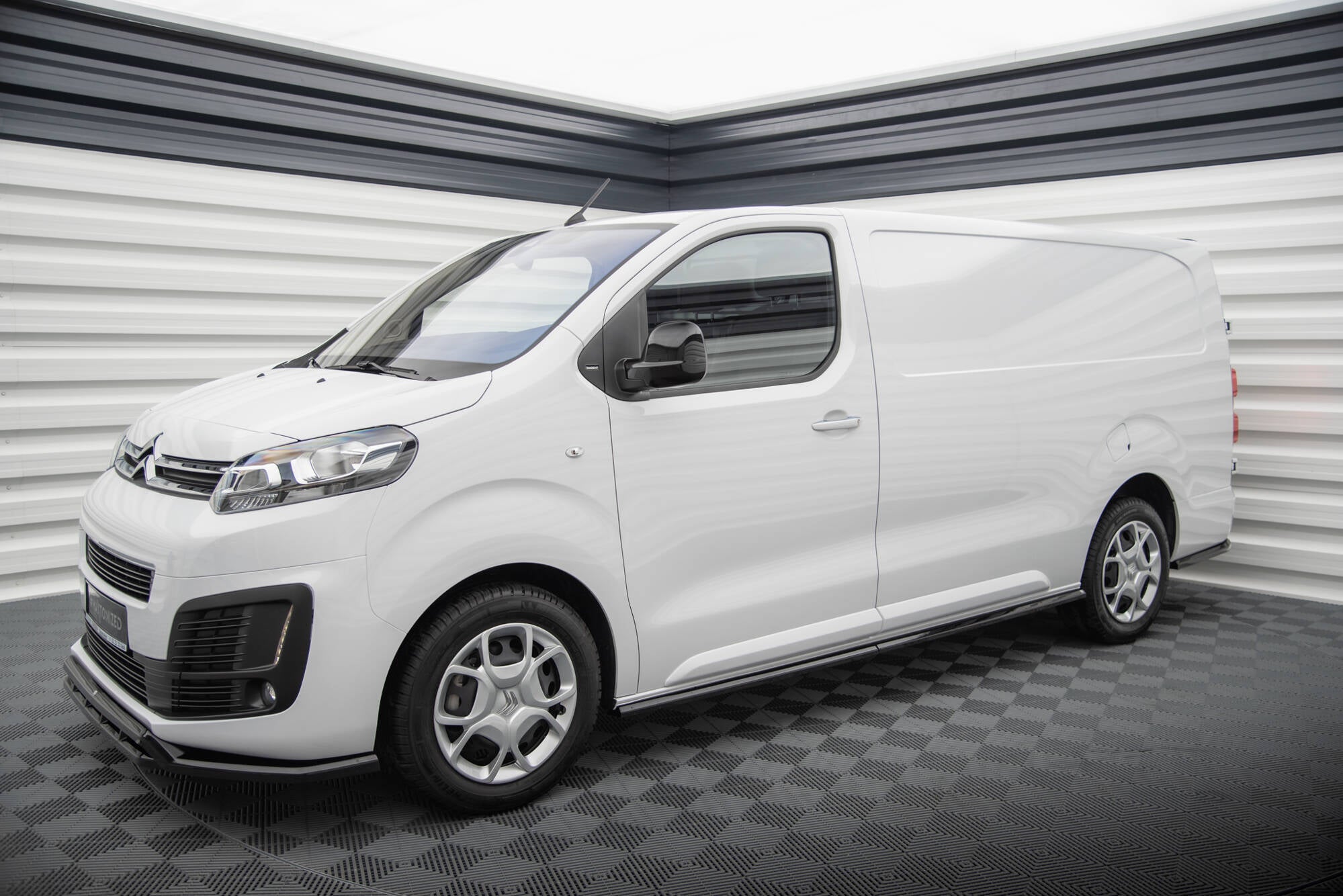 Maxton Design Street+ Seitenschweller Leisten passend für Peugeot Expert l2 /l3 Mk3 schwarz Hochglanz