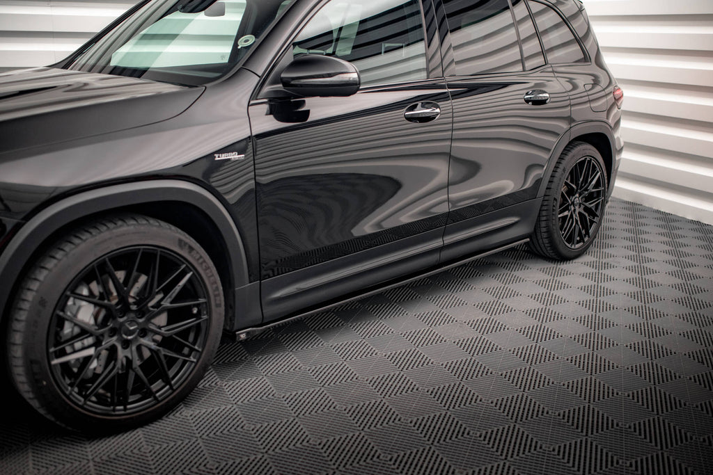 Maxton Design Street+ Seitenschweller Leisten passend für Mercedes-AMG GLB 35 / AMG-Line X247 schwarz Hochglanz