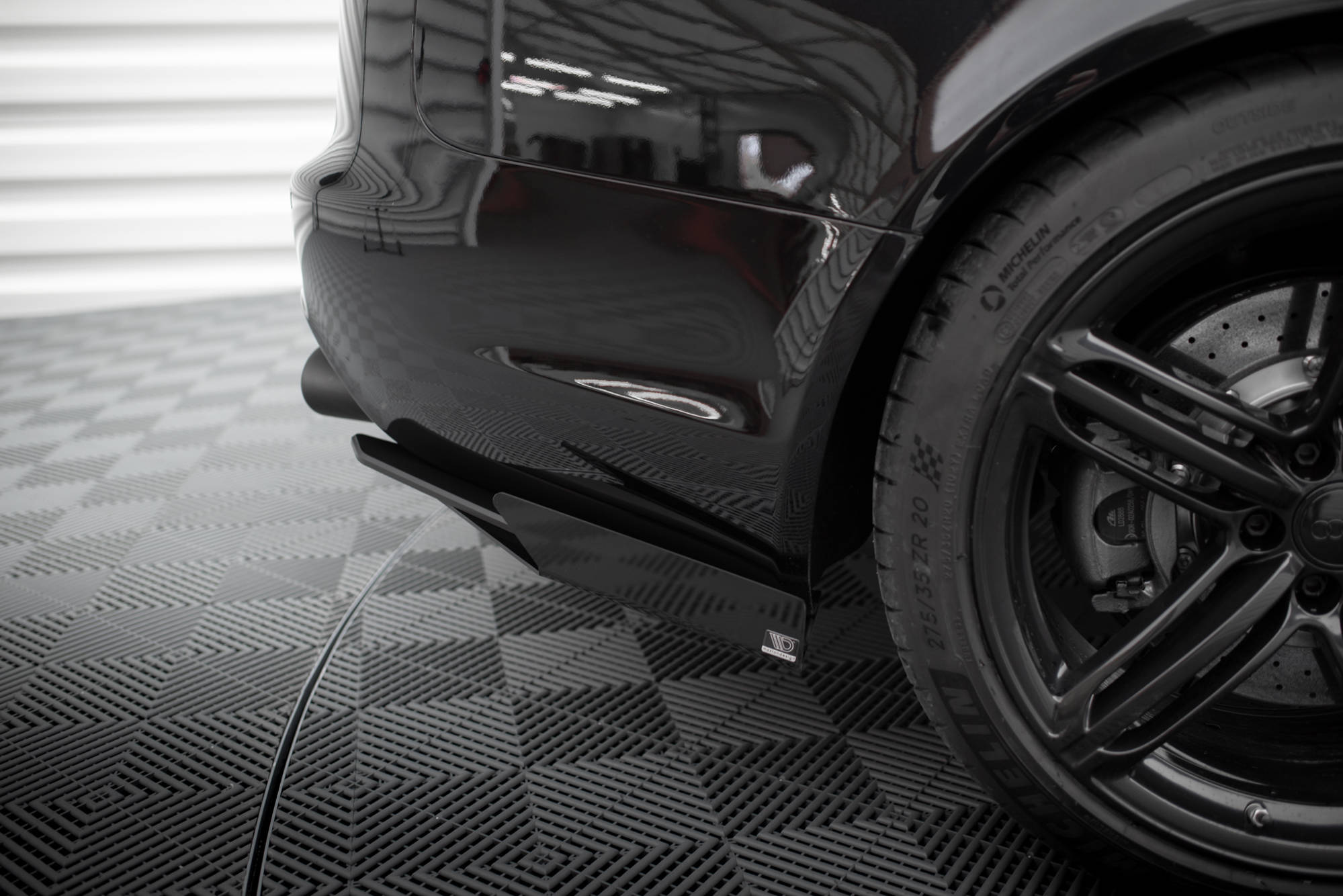 Maxton Design Street Pro Heck Ansatz Flaps Diffusor + Flaps passend für Audi RS6 Avant C6 schwarz Hochglanz