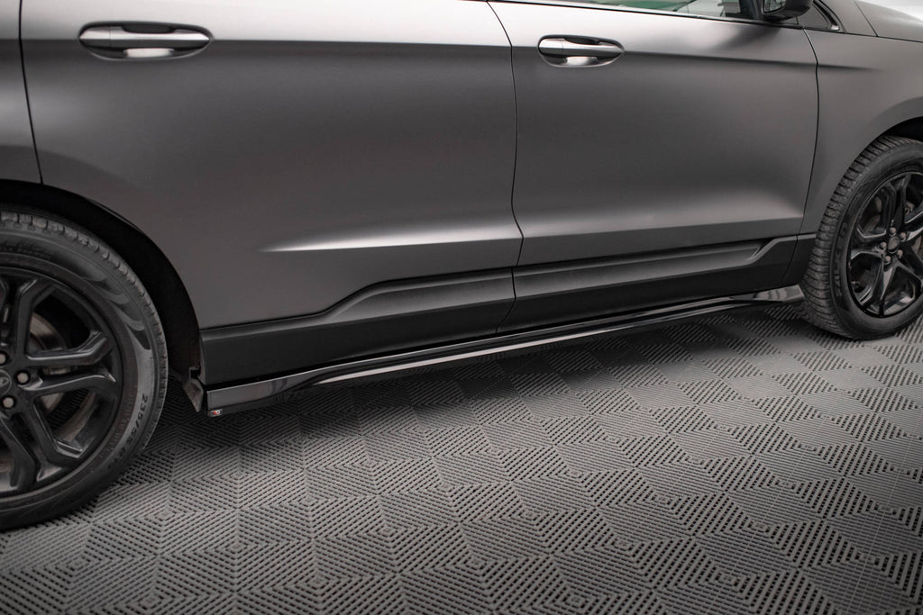 Maxton Design Street+ Seitenschweller Leisten passend für Ford Edge ST Mk2 Facelift schwarz Hochglanz