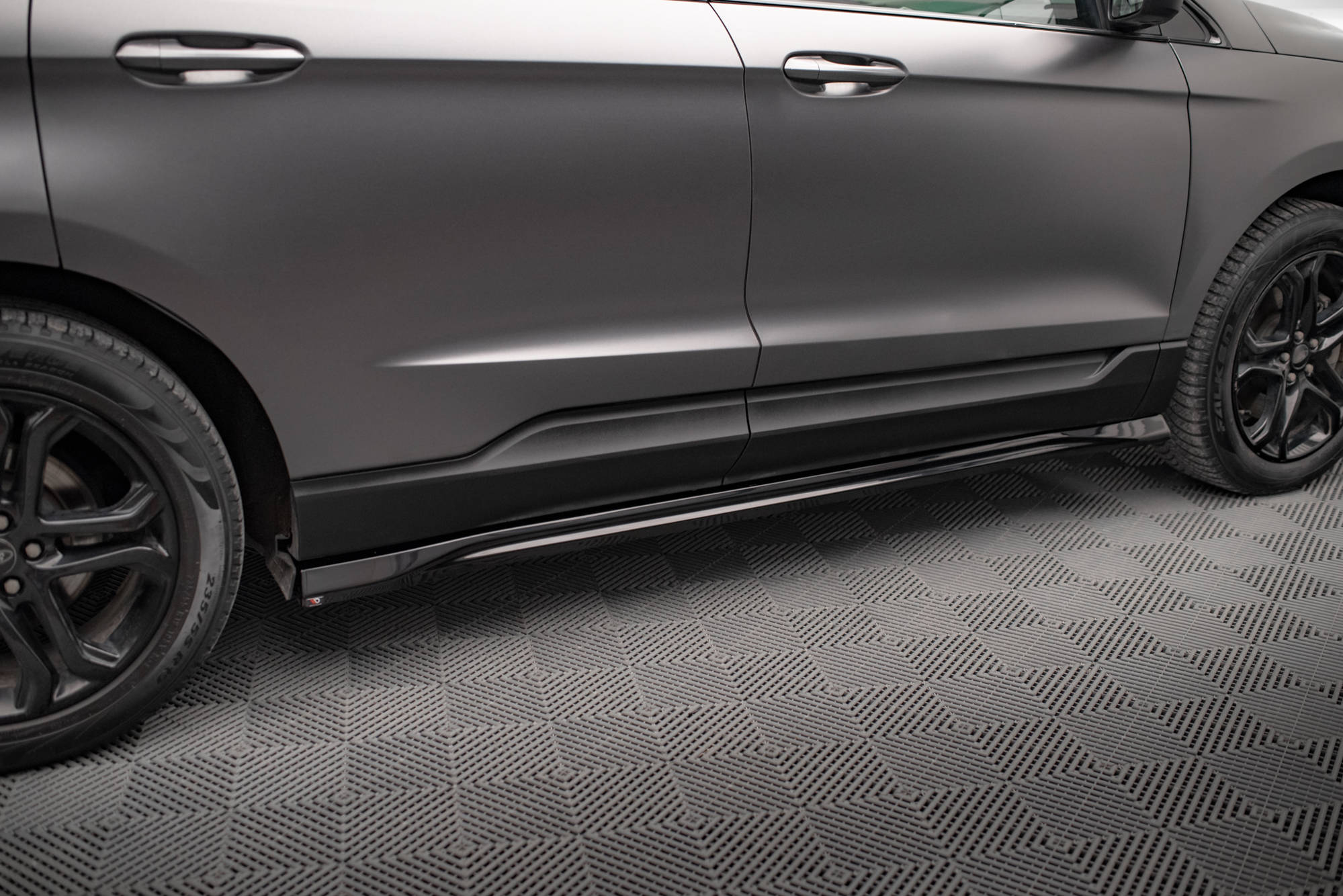 Maxton Design Street+ Seitenschweller Leisten passend für Ford Edge ST Mk2 Facelift schwarz Hochglanz