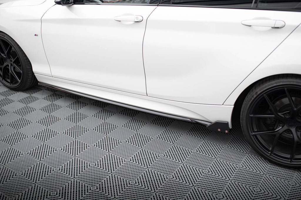 Maxton Design Street+ Seitenschweller Leisten passend für V.4 + Flaps BMW 1er M-Paket / M140i F20 Facelift