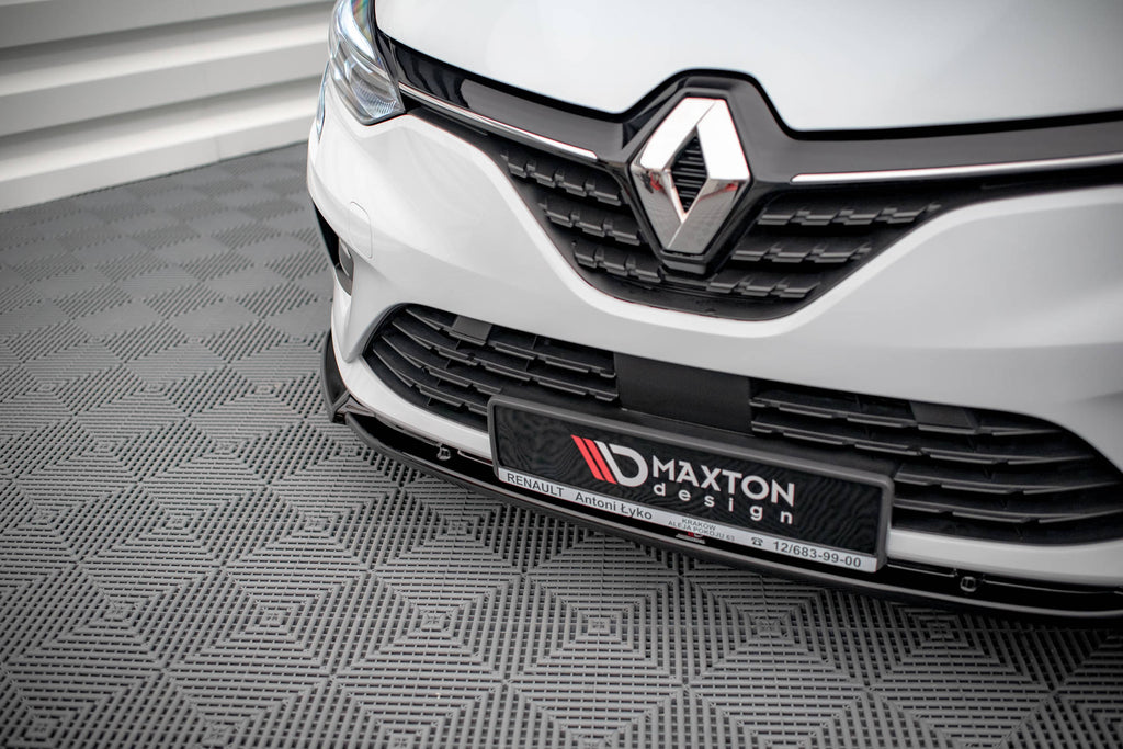 Maxton Design Street+ Spoilerlippe Front Ansatz V.2 passend für Renault Clio Mk5 schwarz Hochglanz