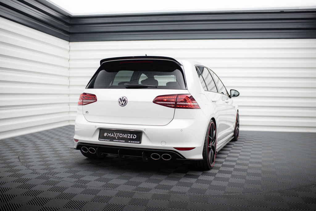 Maxton Design VW GOLF 7 R HATCHBACK Diffusor Heck Ansatz passend für Heckschürze passend für & Heck Ansatz Flaps Diffusor passend für
