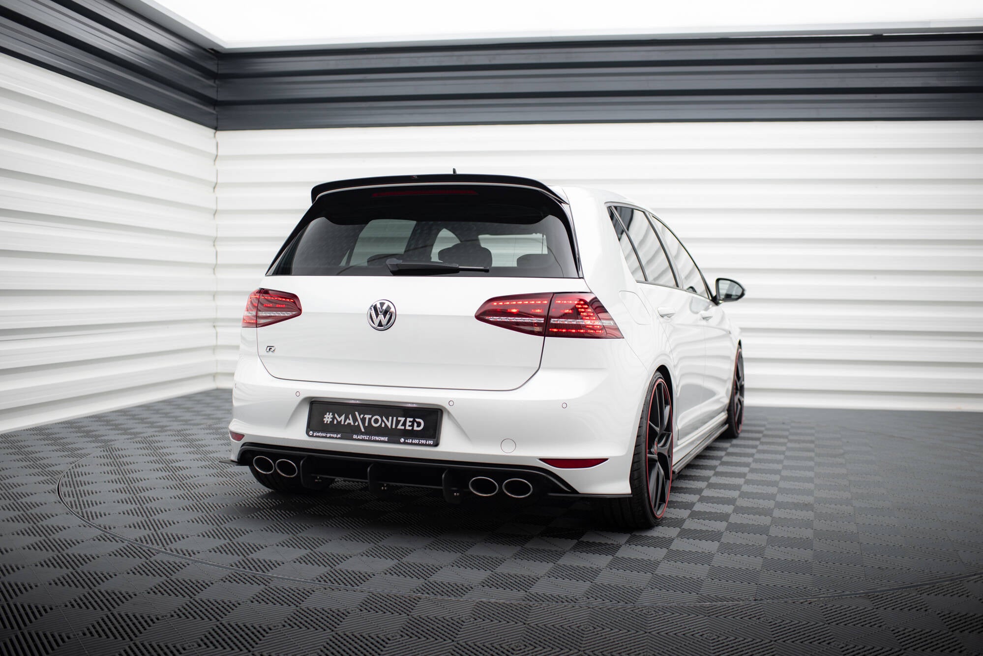 Maxton Design VW GOLF 7 R HATCHBACK Diffusor Heck Ansatz passend für Heckschürze passend für & Heck Ansatz Flaps Diffusor passend für