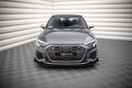 Maxton Design Street Pro Street+ Spoilerlippe Front Ansatz passend für + Flaps passend für + Flaps Audi S3 / A3 S-Line 8Y schwarz Hochglanz