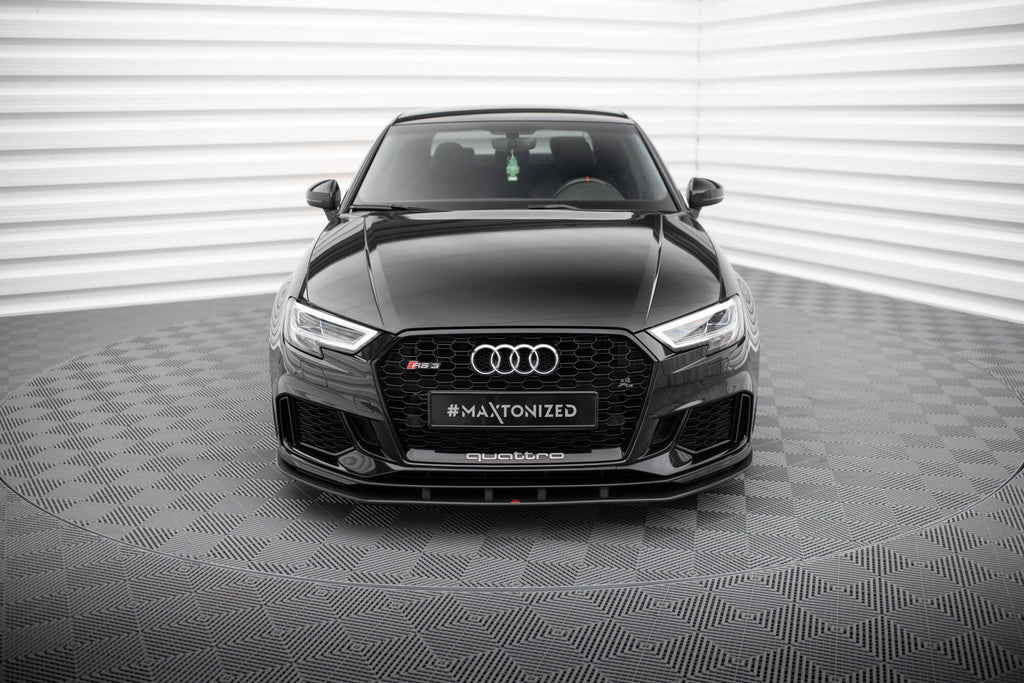 Maxton Design Street Pro Street+ Spoilerlippe Front Ansatz passend für Audi RS3 Limousine 8V Facelift