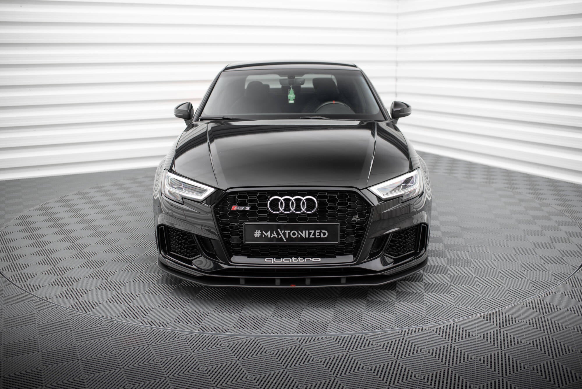 Maxton Design Street Pro Street+ Spoilerlippe Front Ansatz passend für Audi RS3 Limousine 8V Facelift