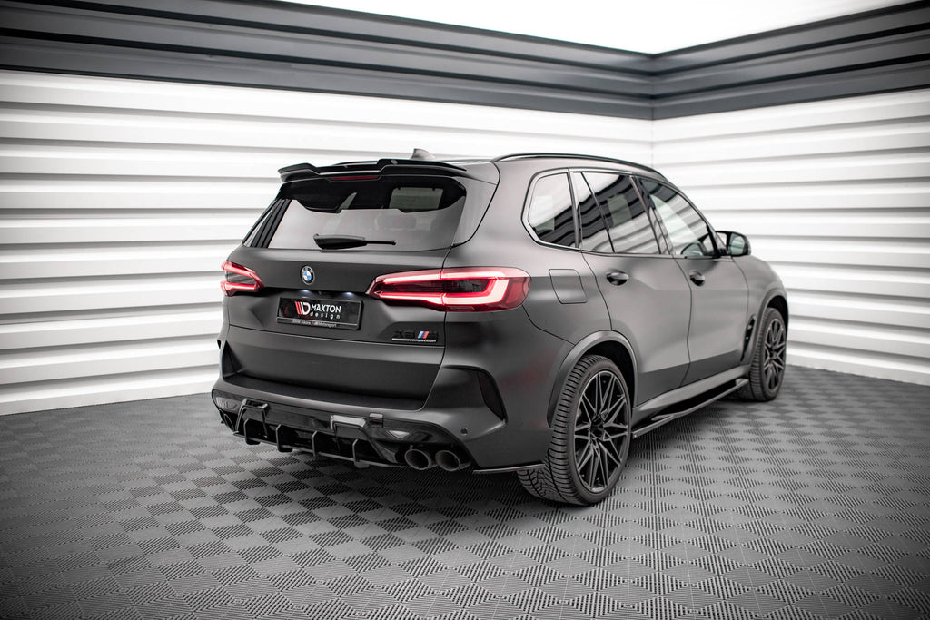 Maxton Design Spoiler CAP passend für BMW X5M F95 / F95 Facelift schwarz Hochglanz